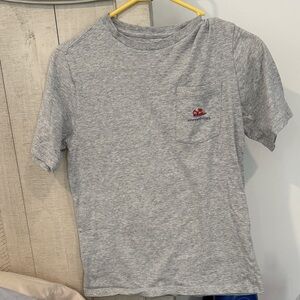 Vineyard Vines Gray Tee with Fire Truck Graphic